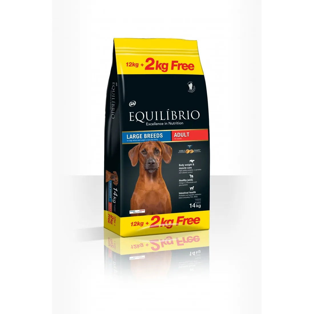 Equilibrio - суха храна за кучета от едри породи - 12 + 2 кг.