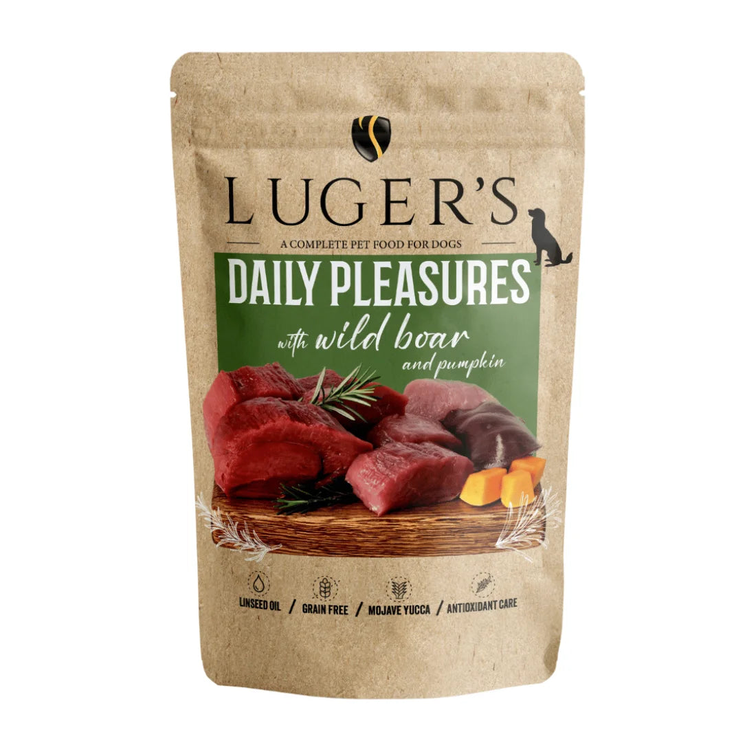 Luger`s Dog Adult - пауч с глиган и тиква - 6 броя x 500 гр.