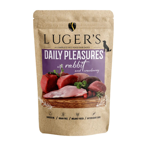Luger`s Dog Adult - пауч със заешко и червени боровинки - 6 броя x 500 гр.