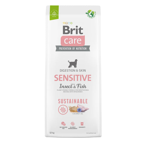 Brit Care - суха храна за кучета с риба, високоусвоим протеин от насекоми и кокосово масло,без пилешка мазнина