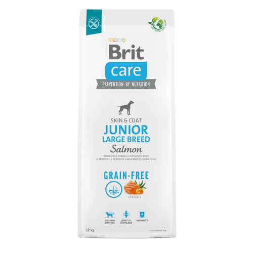Brit Care - суха храна за подрастващи кучета от големи породи със сьомга