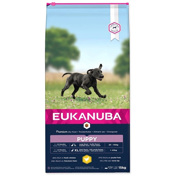 Eukanuba Puppy Large -Суха храна за подрастващи кучета от едри породи - 18 кг.