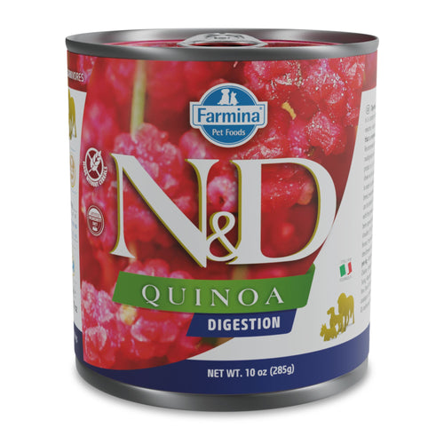 N&D Quinoa - консервирана храна за кучета с агнешко, киноа, копър, мента и артишок - 6 броя x 285 гр.