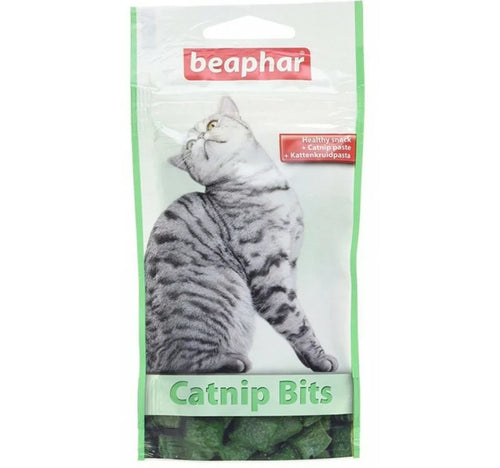 Beaphar - лакомства за котки хапки с котешка трева - 35 гр.