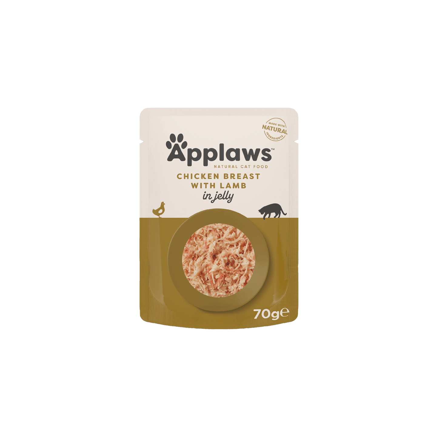 Applaws - пауч за котки с пиле и агне в желе - 6 броя х 70 гр.