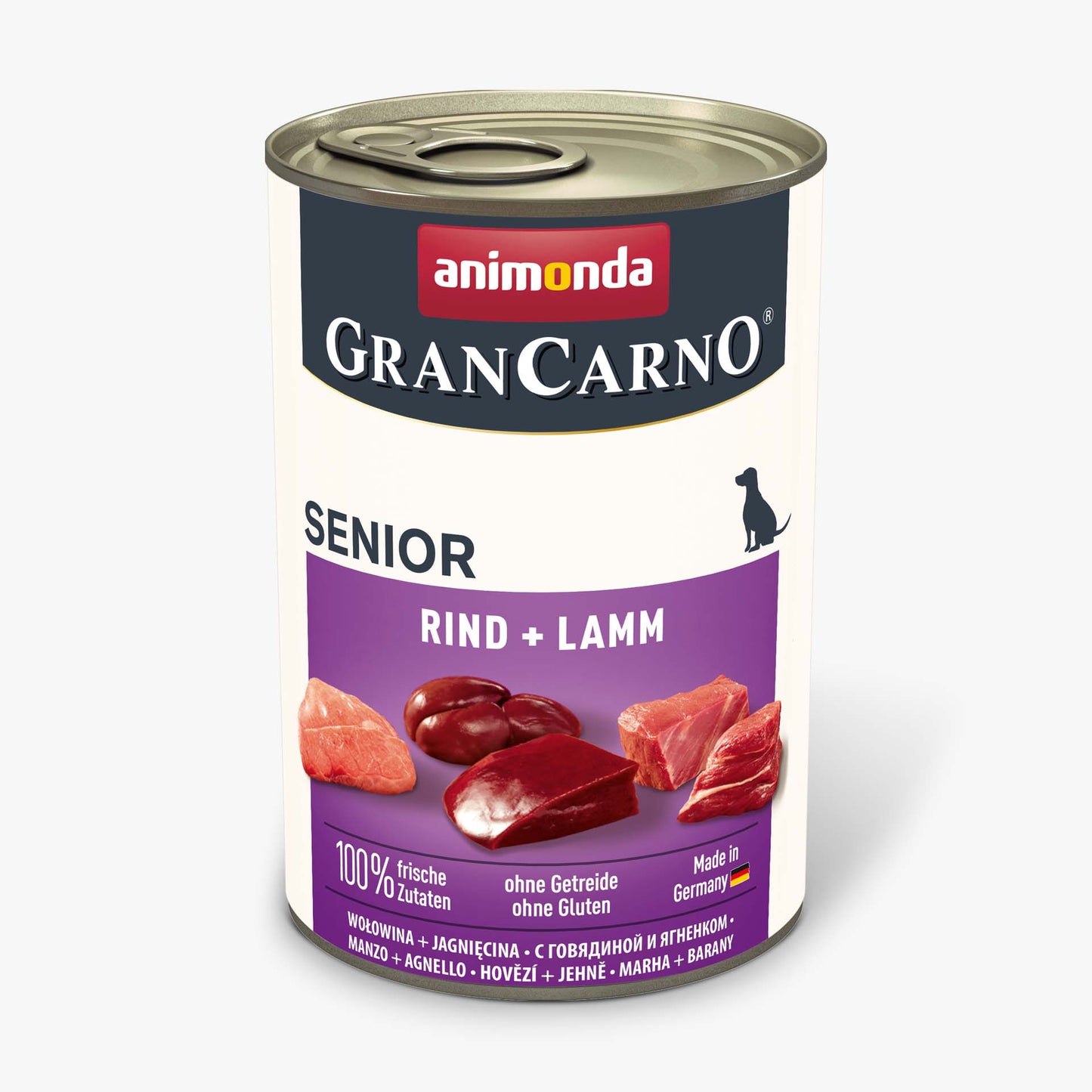 GranCarno Senior- консервирана храна за кучета с говеждо и агне - 6 броя х 400 гр.