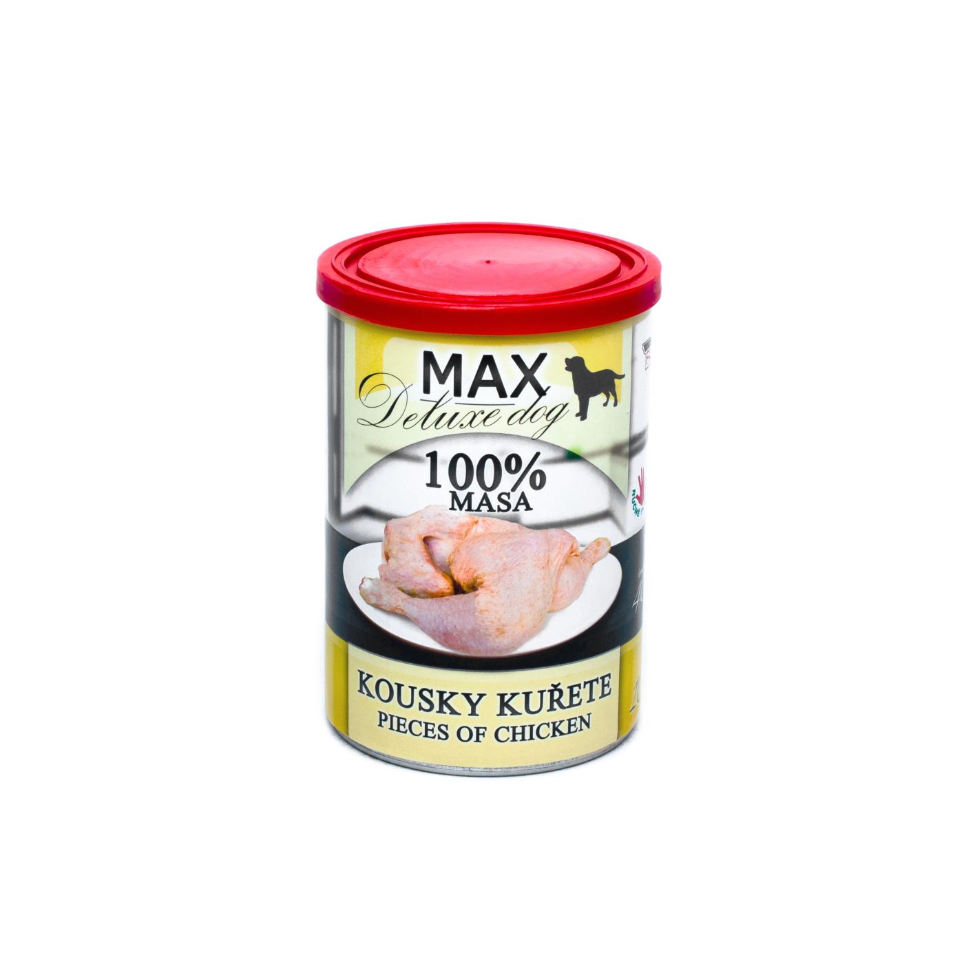 Max – консервирана храна за кучета с пилешки парчета - 8 броя x 400 гр.