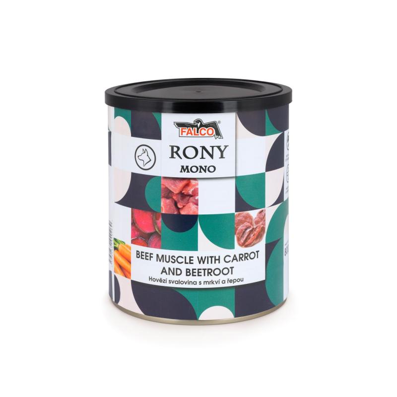 Rony Mono - консервирана храна за кучета с говеждо - 8 броя x 800 гр.