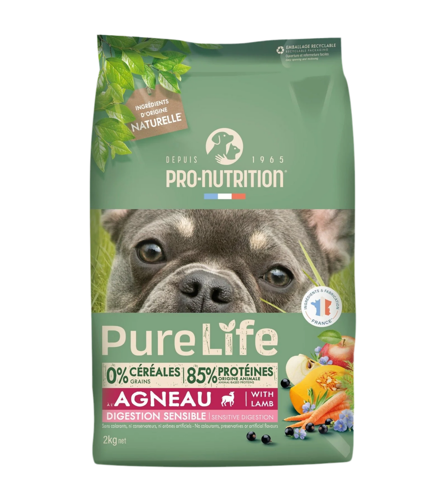 Pure Life Lamb - суха храна за кучета с чувствително храносмилане - 2 кг.