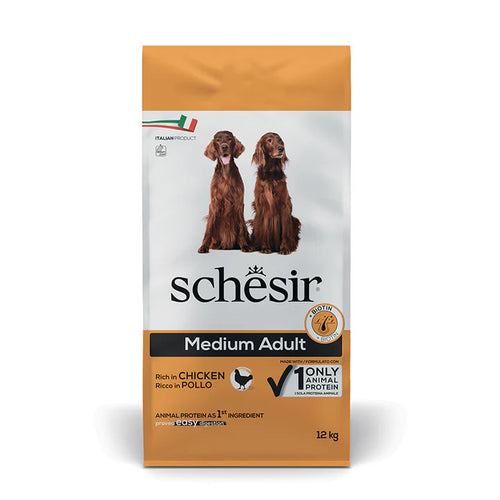 Schesir Adult - Суха храна за кучета с пиле - 12 кг.