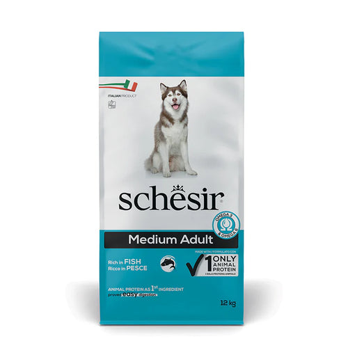 Schesir Adult - Суха храна за кучета с риба - 12 кг.