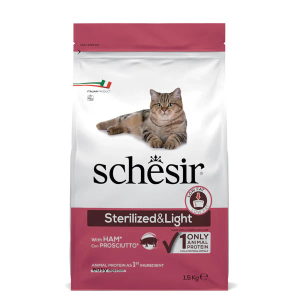 SCHESIR - суха храна за кастрирани котки с прошуто - 1.5 кг.