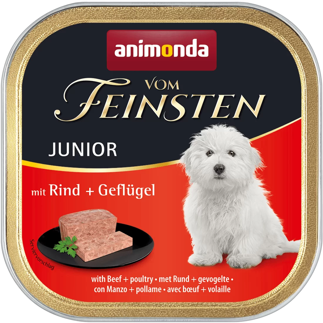 Vom Feinsten Junior - пастет за подрастващи кучета с телешко и птиче - 6 броя х 150 гр.