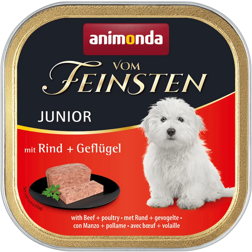 Vom Feinsten Junior - пастет за подрастващи кучета с телешко и птиче - 6 броя х 150 гр.