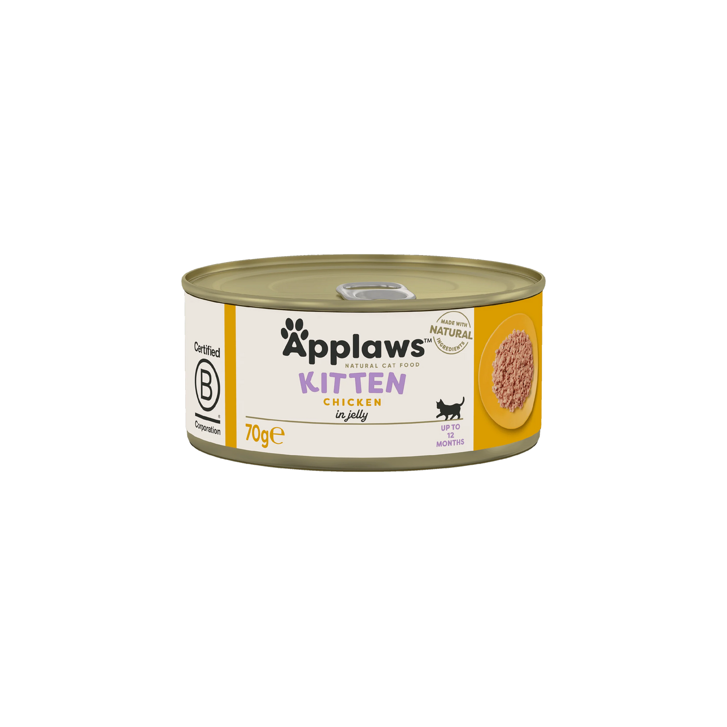 Applaws Kitten- консервирана храна за подрастващи котки с пилешко филе в желе - 6 броя х 70 гр.