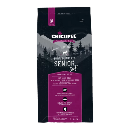 Chicopee Holistic Nature Line Senior Soft + - суха храна за възрастни кучета с козе и картофи - 12 кг.