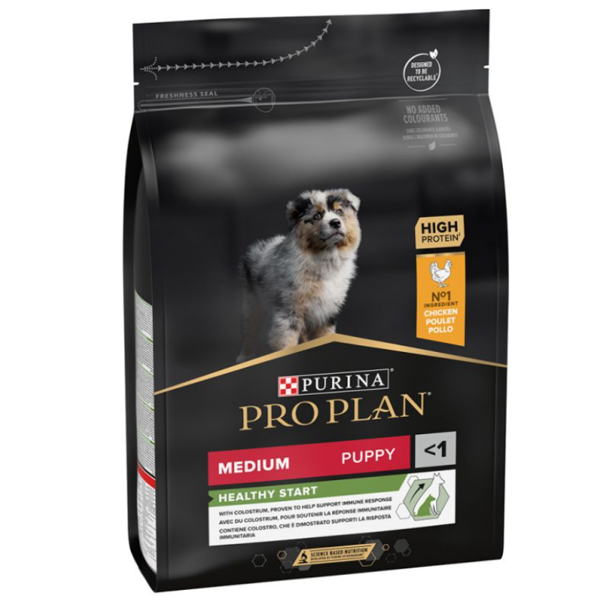 Purina Pro Plan Puppy - Суха храна за подрастващи кученца от средни породи с пиле