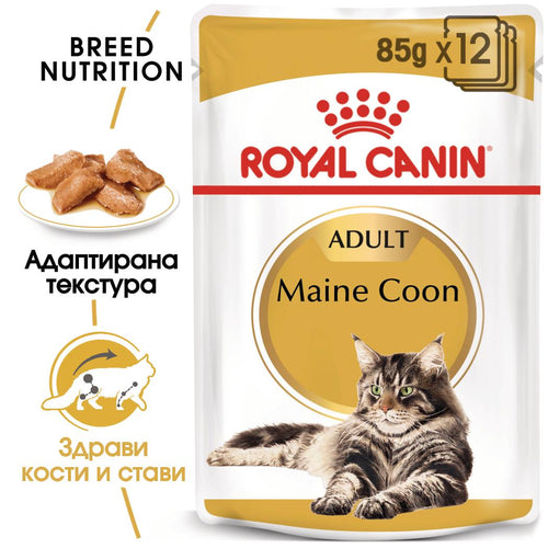 Royal Canin Maine Coon Adult - паучове за котки - 12 броя x 85 гр.