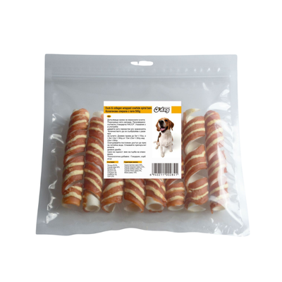 O'Dog - Лакомства за кучета колагенова спирала с пате - 500 гр.