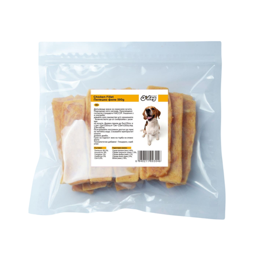 O'Dog - Лакомства за кучета пилешко филе - 500 гр.