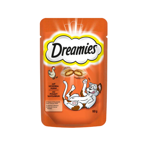 Dreamies - лакомство за котки с пиле - 6 броя x 60 гр.