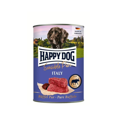 Happy Dog - консервирана храна за кучета с биволско месо - 6 броя х 400 гр. или 6 броя x 800 гр.