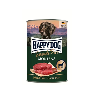 Happy Dog - консервирана храна за кучета с конско месо - 6 броя х 400 гр. или 6 броя x 800 гр.