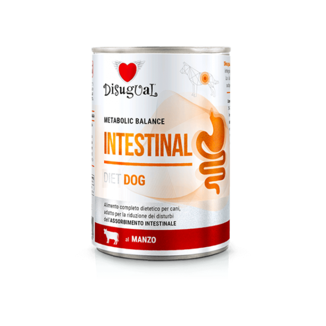 Disugual Metabolic Balance Intestinal - Консервирана храна за кучета с телешко - 6 броя х 400 гр.