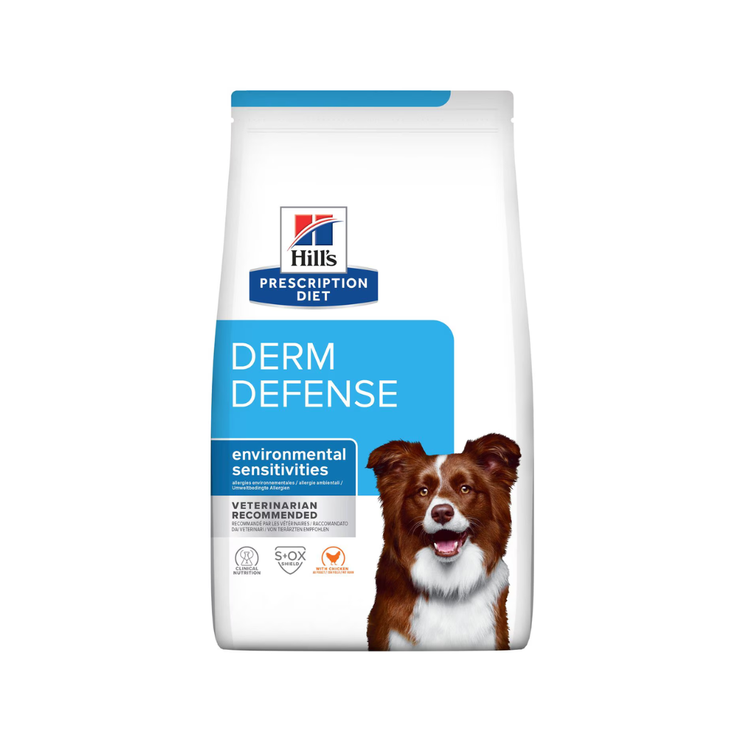 Hill's Prescription Diet Derm Defense - Суха храна за кучета с грижа за кожата с пиле - 12 кг.
