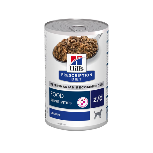 Hill's Prescription Diet z/d Food Sensitivities - Консервирана храна за кучета с хранителни непоносимости - 6 броя х 370 гр.