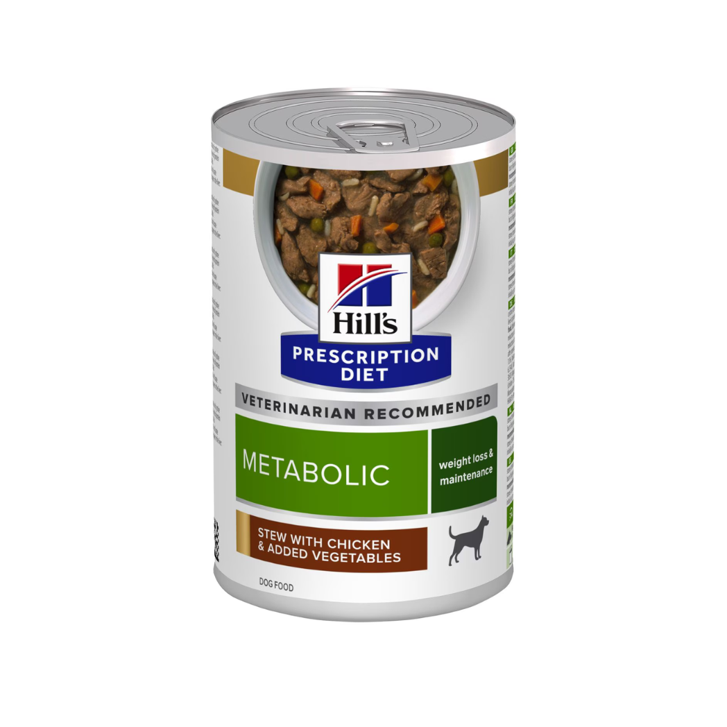 Hill's Prescription Metabolic Stew - Консервирана храна за кучета за контрол над теглото - 6 броя х 354 гр.