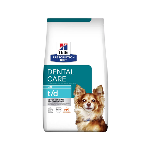 Hill's Prescription Diet t/d Dental Care Mini - Суха храна за кучета от дребни породи за дентална грижа с пиле - 3 кг.