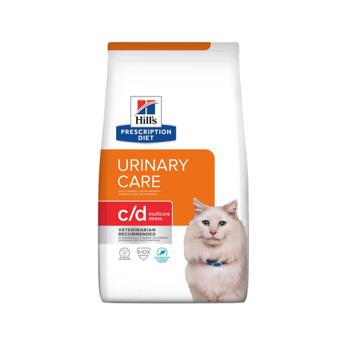 Hill's Prescription Diet c/d Urinary Care Multicare Stress - Суха храна за котки за разтваряне на струвитни уролити и намаляване на стреса с риба тон