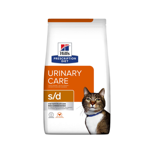 Hill's Prescription Diet s/d Urinary Care - Суха храна за котки в зряла възраст за разтваряне на струвитни камъни