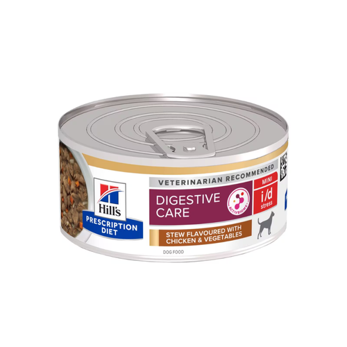 Hill's Prescription Diet i/d Digestive Care Stress Mini - Консервирана храна за кучета с грижа за стомашно-чревният тракт - 6 броя х 156 гр.