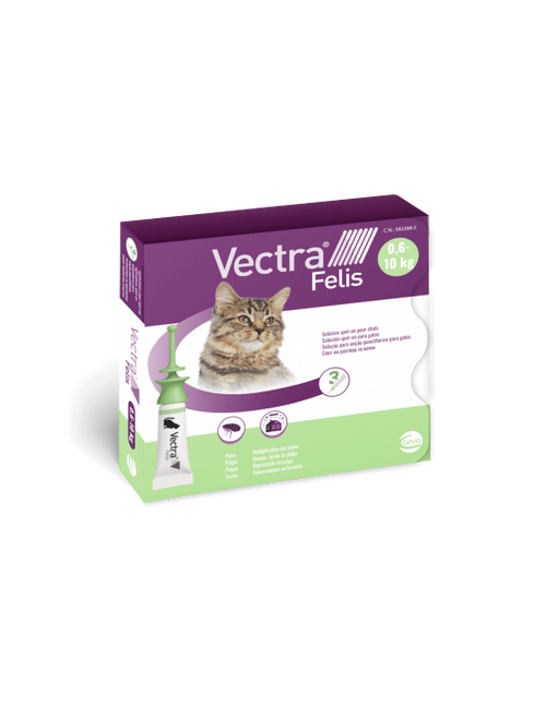 Vectra Felis - Противопаразитни пипети за котки - 3 броя в опаковка