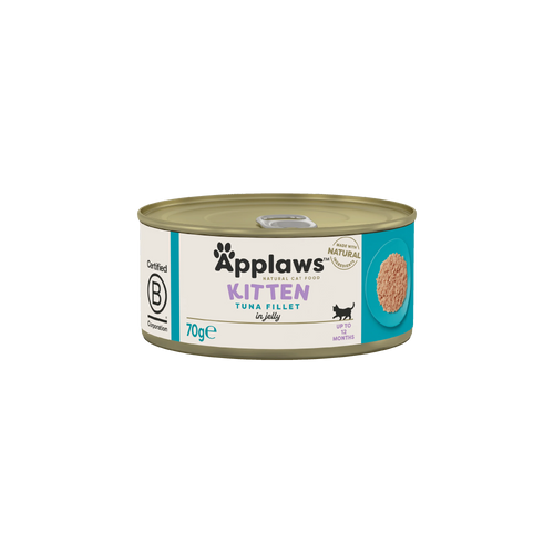 Applaws Kitten - консервирана храна за подрастващи котки с риба тон в желе - 6 броя х 70 гр.