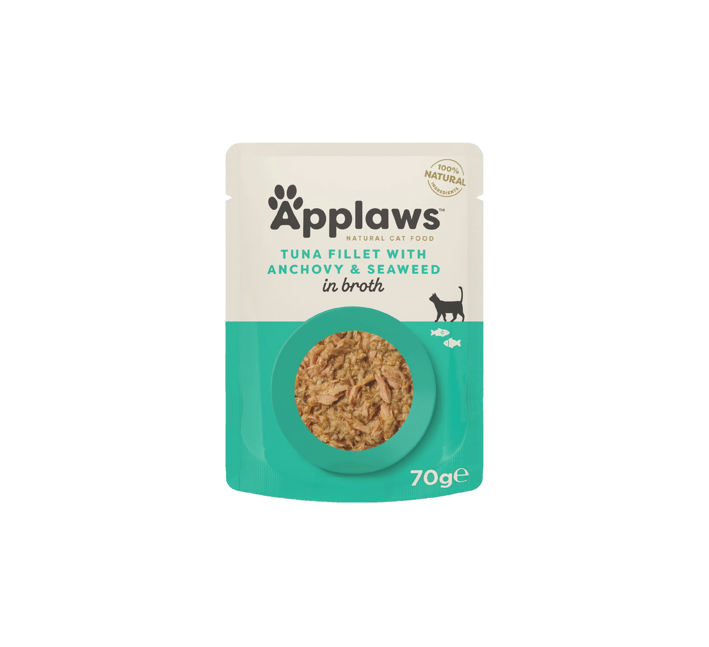 Applaws - пауч за котки риба тон и аншоа в бульон - 6 броя х 70 гр.