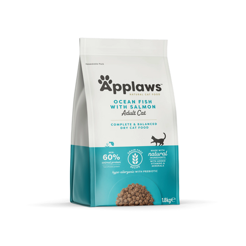 Applaws - суха храна за котки с океански риби и сьомга