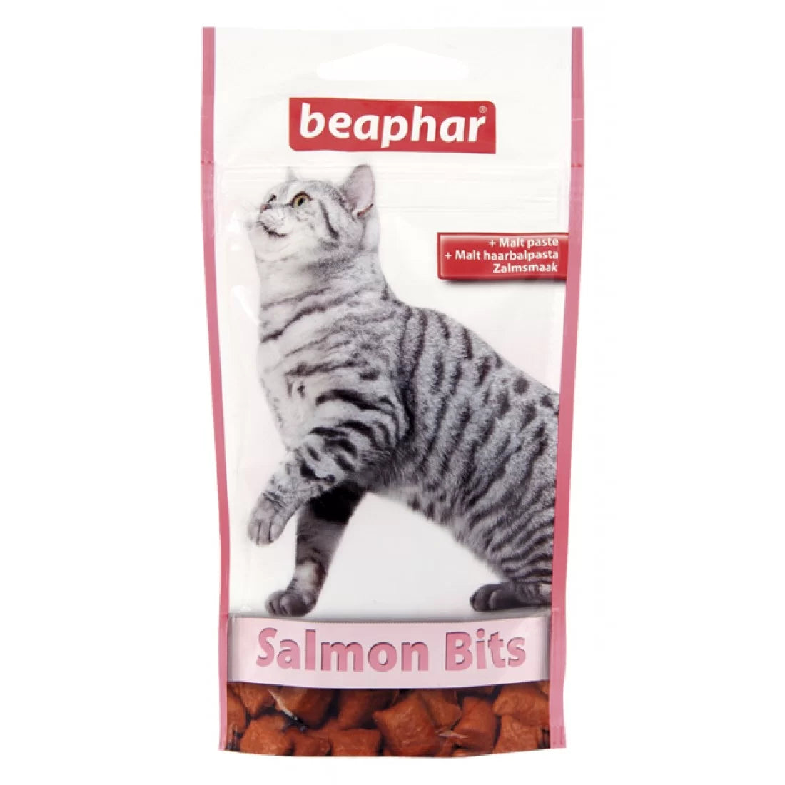 Beaphar - лакомства за котки малцови хапки с вкус на сьомга - 35 гр.