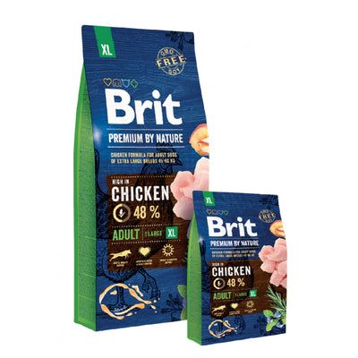Brit Premium Adult XL - суха храна за кучета от гигантски породи с прясно пилешко месо