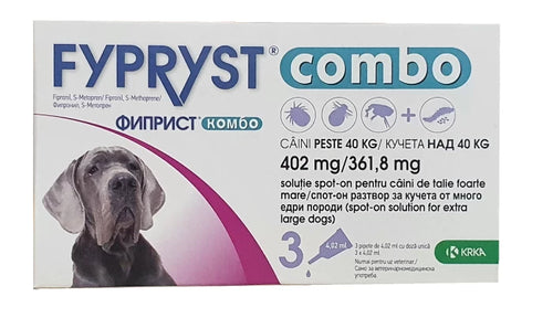Fypryst Combo - Противопаразитни пипети за кучета от 40 и повече кг. - 3 броя в опаковка