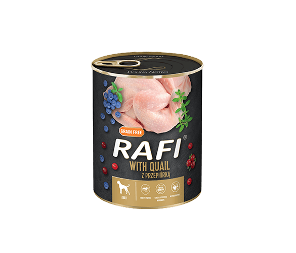 RAFI – консервирана храна за кучета с пъдпъдък – 6 броя x 800 гр.
