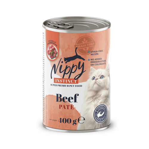 Nippy - консервирана храна за котки с говеждо - 6 броя х 400 гр.