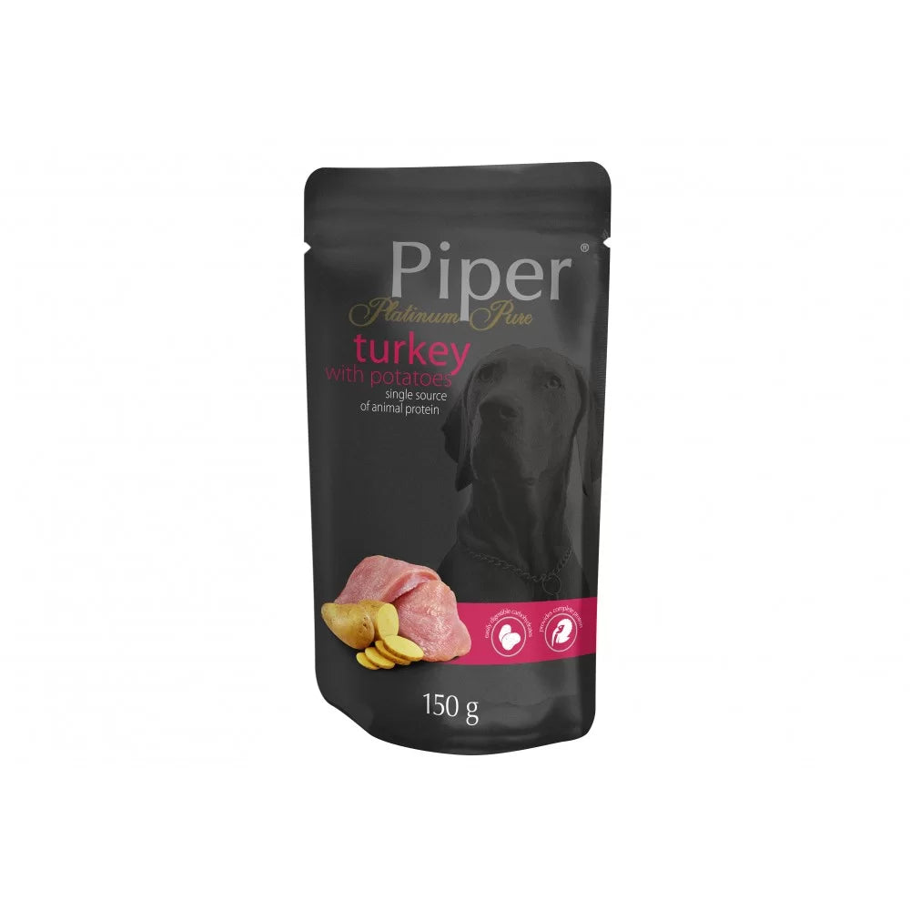 Piper Adult - пауч за кучета с пуйка и картофи - 6 броя х 150 гр.