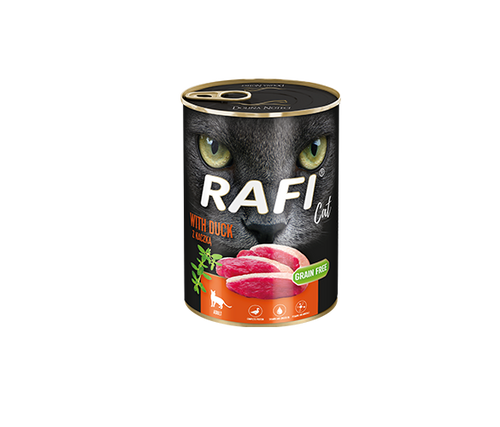 RAFI CAT DUCK - консервирана храна с патешко месо - 6 броя x 400 гр.