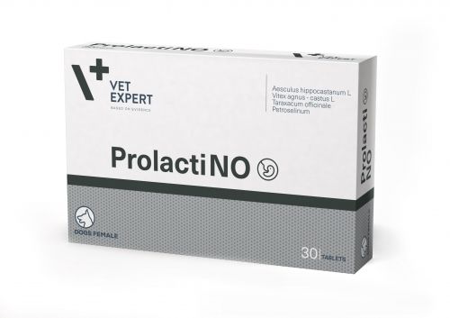 Vet Expert ProlactiNO - Хранителна добавка създадена за женски кучета с типични симптоми на лъжлива бременност - 30 таблетки