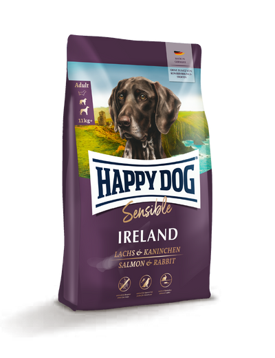Хепи дог Ireland - суха храна за кучета със сьомга и заек