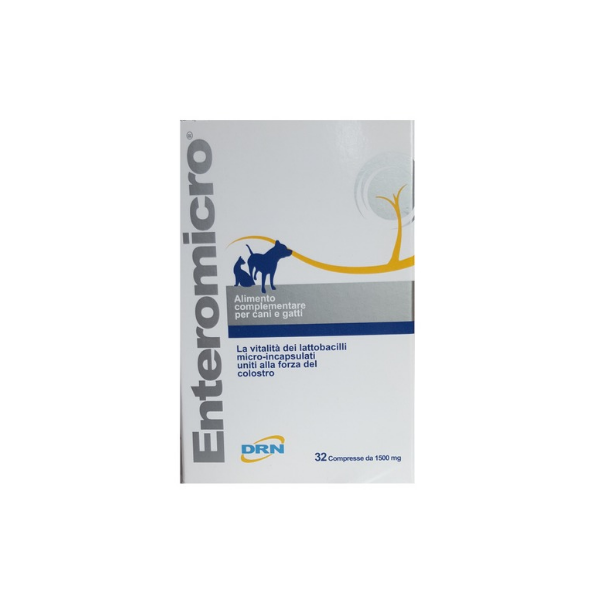 DRN Enteromicro - Хранителна добавка, пробиотик за кучета и котки - 32 таблетки