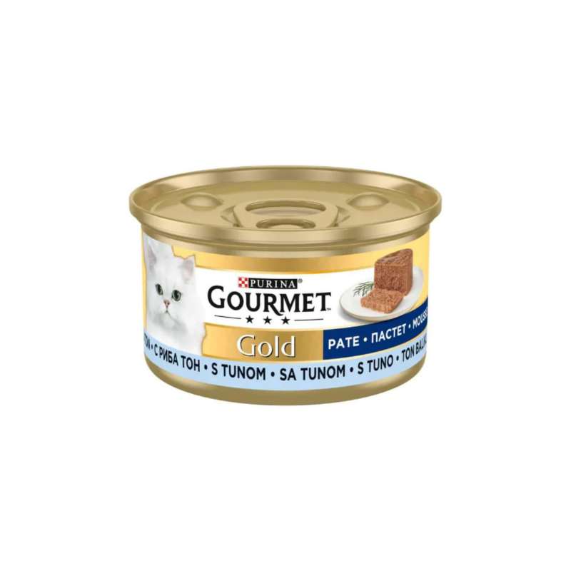 Gourmet Gold - консервирана храна за котки с риба тон - 6 броя х 85 гр.